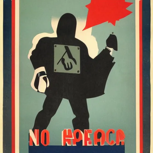 Prompt: no face no case soviet propaganda
