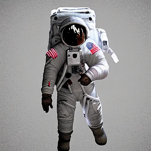 Image similar to Among us Astronaut,realistic, 3d