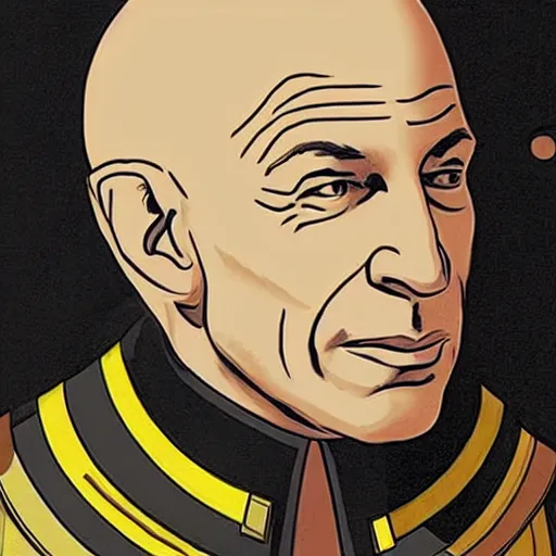 Image similar to captain jean - luc picard in ancient egypt