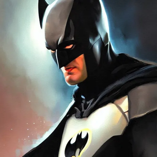 Prompt: futuristic batman, brush strokes, oil painting, greg rutkowski