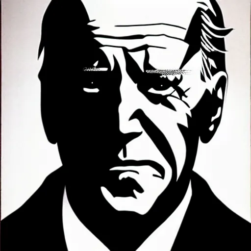 Image similar to Joe Biden looking sinister, by Tsutomu Nihei, highly detailed