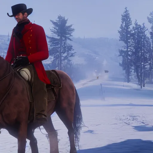 Image similar to napoleon in red dead redemption 2.