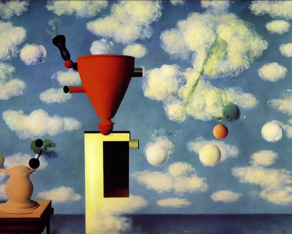 Prompt: achingly beautiful painting of a gravity bong by rene magritte, monet, and turner. whimsical.