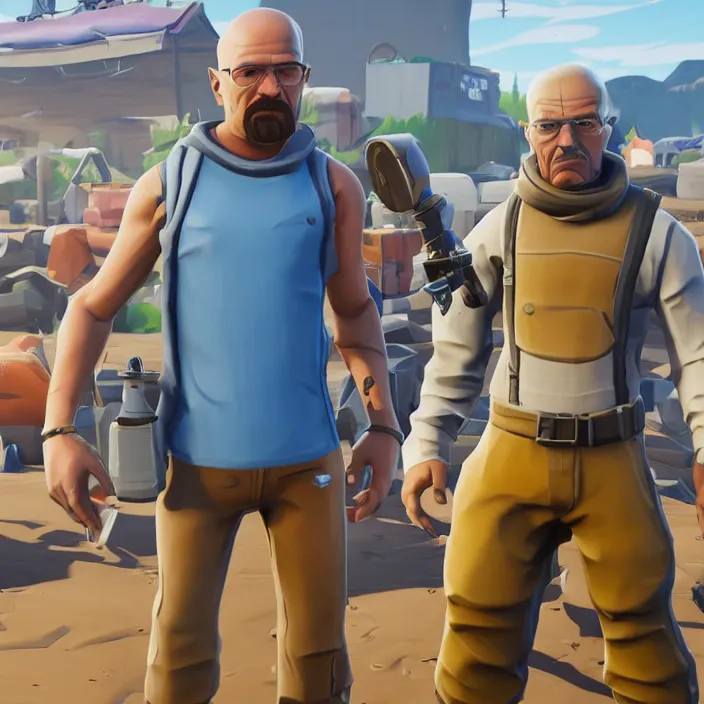 Prompt: Walter White Skin in Fortnite, New Fortnite Skin