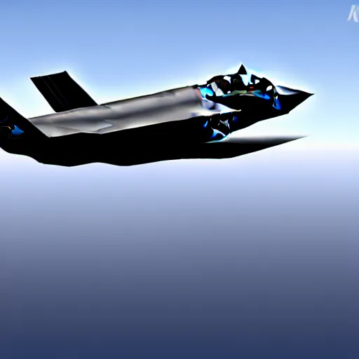 Image similar to The F-35 in the style of the Space Shuttle, black belly, white cloth top