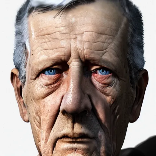 Prompt: elderly werner hertzog, hyperrealistic portrait, bladerunner street, disco elysium style, photo realistic, dynamic lighting, artstation, poster, volumetric lighting, very detailed face, 4 k, award winning