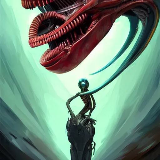 Image similar to xenomorph from alien, horror, game design fanart by concept artist gervasio canda, behance hd by jesper ejsing, by rhads, makoto shinkai and lois van baarle, ilya kuvshinov