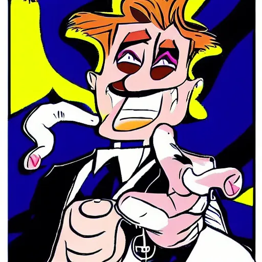 Image similar to willem dafoe in a 6 0's hanna barbera adventure show cartoon, limited animation, in the style of stephen destefano and jackson publick - h 7 6 8