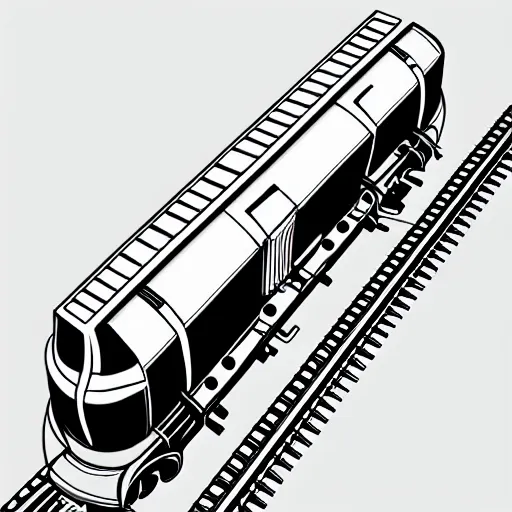 Prompt: a beautiful train in a station, minimalist style, elegant, dramatic contrast, minimal art by ariel sun, black and white ink, trending on artstation hq