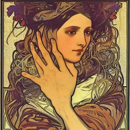 Prompt: silesia by alphonse mucha