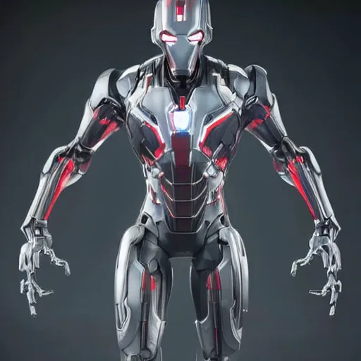 Image similar to still photo of marvel ultron, highly detailed, photorealistic portrait, bright studio setting, studio lighting, crisp quality and light reflections, unreal engine 5 quality render