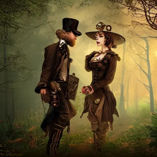 steampunk couple