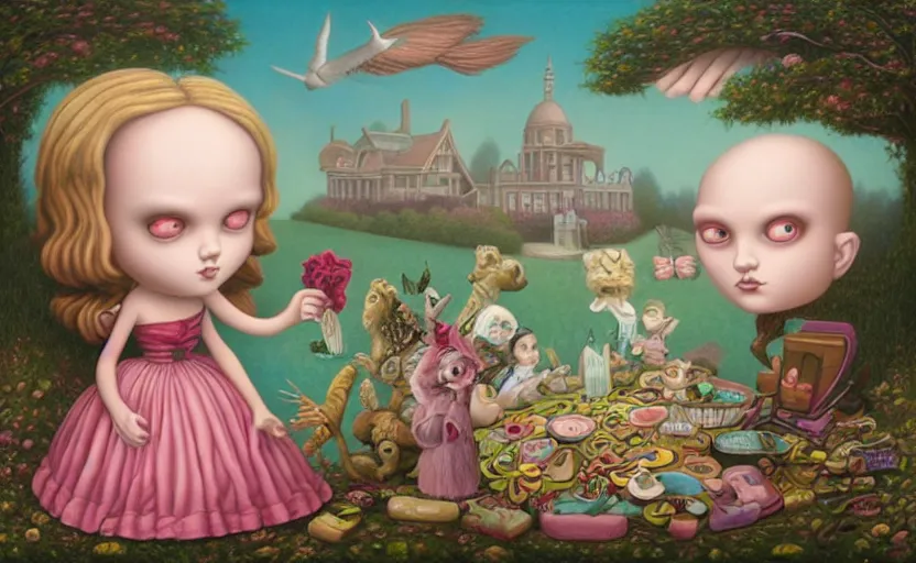 Image similar to a journey into my imagination, painting by mark ryden