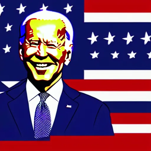 Image similar to : president biden with occulas, digital art, illustration, art station