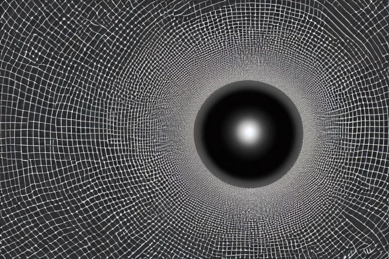 Image similar to black hole near the event horizon, digital art