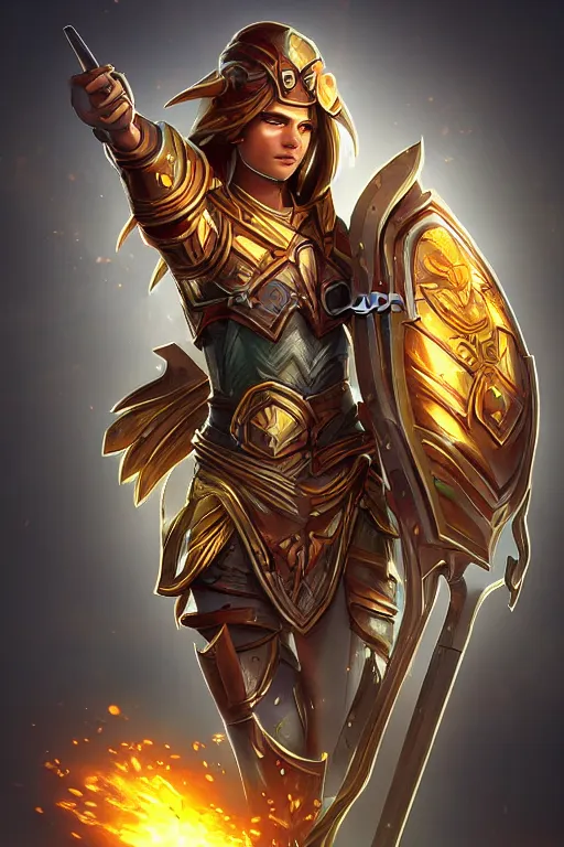 Image similar to shield fantasy epic legends game icon stylized digital illustration radiating a glowing aura global illumination ray tracing hdr fanart arstation by ian pesty and katarzyna da „ bek - chmiel