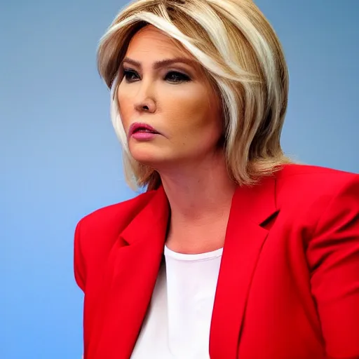 Image similar to female donald trump, photo