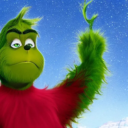 Image similar to The Grinch is a jacked muscle builder gigachad