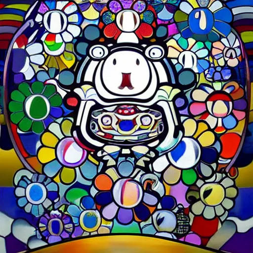 Prompt: cyberpope nocturne, takashi murakami