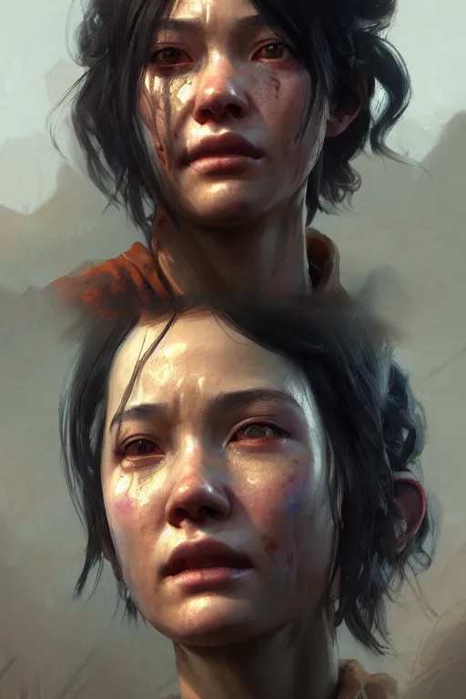 Image similar to close up face portrait of clementine from the walking dead game series, extremely detailed digital painting, in the style of fenghua zhong and ruan jia and jeremy lipking and peter mohrbacher, mystical colors, rim light, beautiful lighting, 8 k, stunning scene, raytracing, octane, trending on artstation