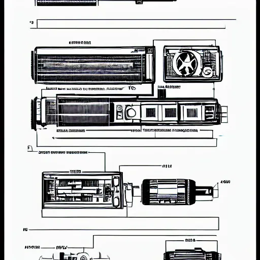 Image similar to exploded technical diagram of the most useless machine ever. highly detailed, vector drawing, very very precise, mechanical diagram, technical manual, 8 k, high resolution scan