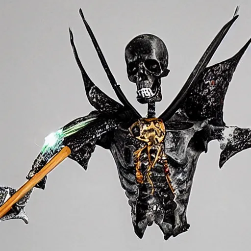 Prompt: photo of death with a fantasy bejewelled scythe