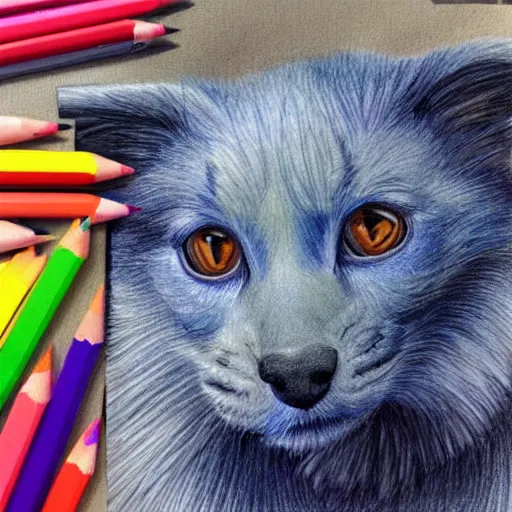 Image similar to Colored pencil art on paper, highly detailed, artstation, PrismaColor