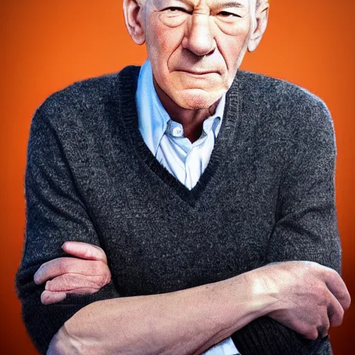 Image similar to patrick stewart mixed with ian mckellen