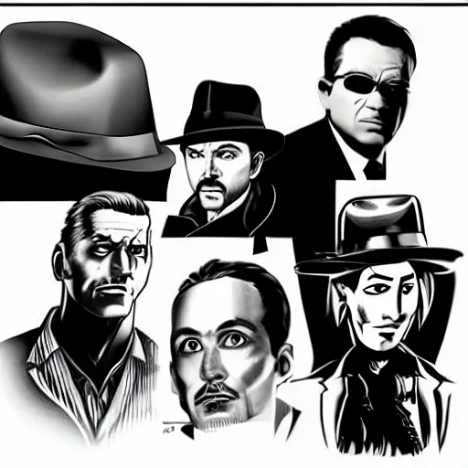 Image similar to detective undercover, film noir, brotherhood, objective, obscene