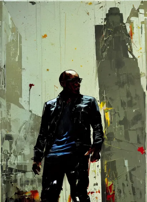 Prompt: trevor phillips gta v los santos, painting by phil hale, fransico goya,'action lines '!!!, graphic style, visible brushstrokes, motion blur, blurry, visible paint texture, crisp hd image