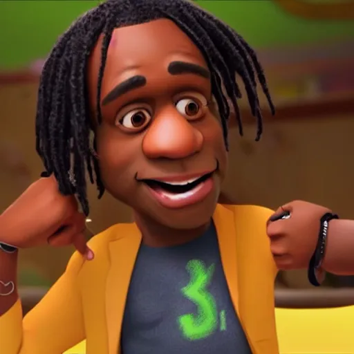 Image similar to Rapper Chief Keef Seen I’m Pixar animated movie 4k quality super realistic