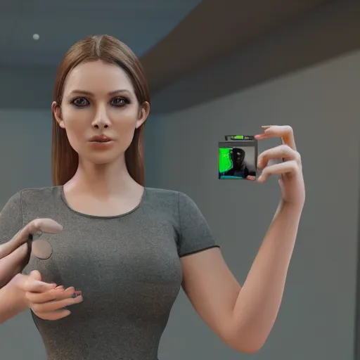 Image similar to a female android product showcase, realistic, hd, 8 k, digital rendering, unreal engine, blender, octane, maya