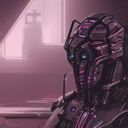Image similar to dead inside cybernetic anubis made of steel in light armor, by ian pesty and alena aenami and ilya kuvshinov, concept art, matte painting, washed colors,