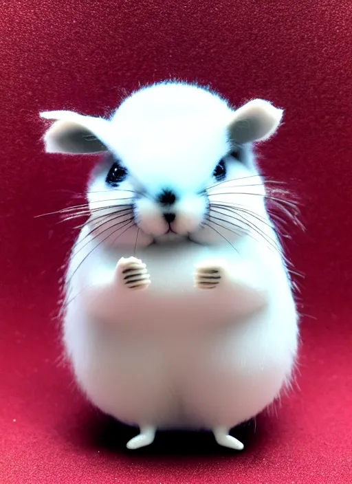 Image similar to 80mm resin detailed miniature of fluffy chinchilla, Product Introduction Photos, 4K, Full body, simple background