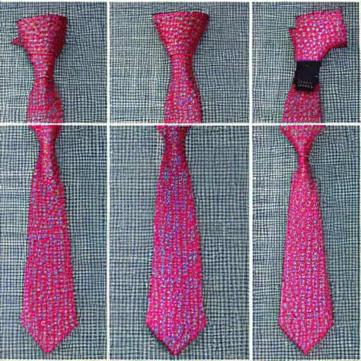 Prompt: Eccentric necktie, 8k, deep patterns, interesting colors