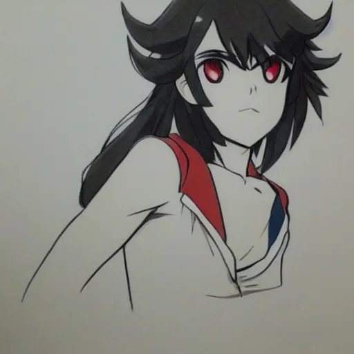 Image similar to perfectly drawn Ryuko Matoi by Yoh Yoshinari