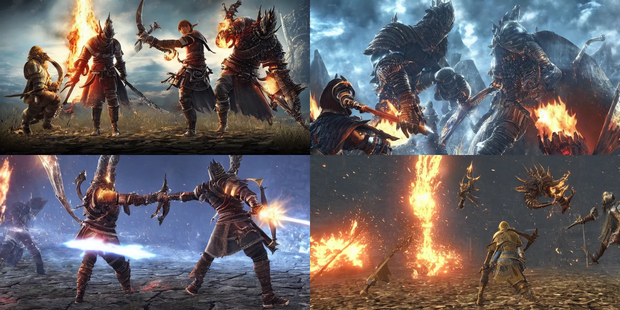 Prompt: Dark Souls 3 in BOTW