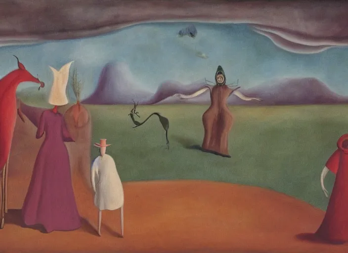 Image similar to ! dream an animation still painted by leonora carrington, technicolor 4 k