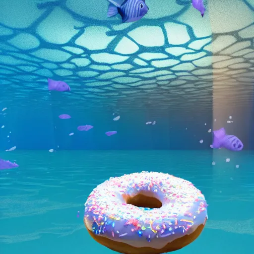 Image similar to donut under water sea , sunk deep water view , under water pictures