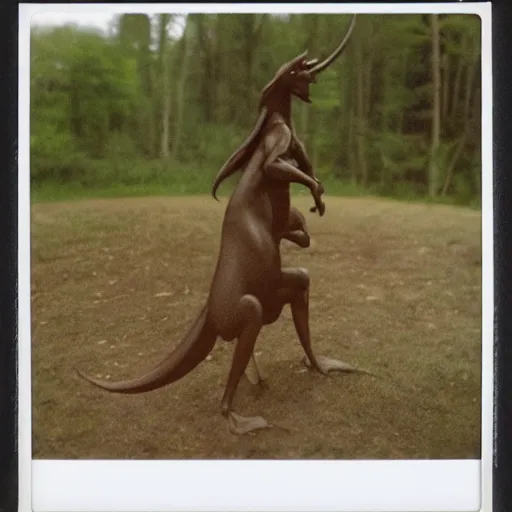 Prompt: a candid polaroid of the jersey devil