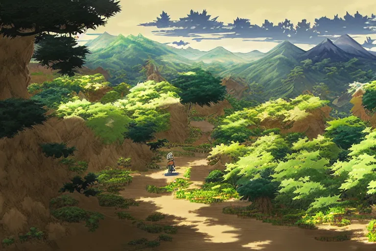 Image similar to mushoku tensei landscape art