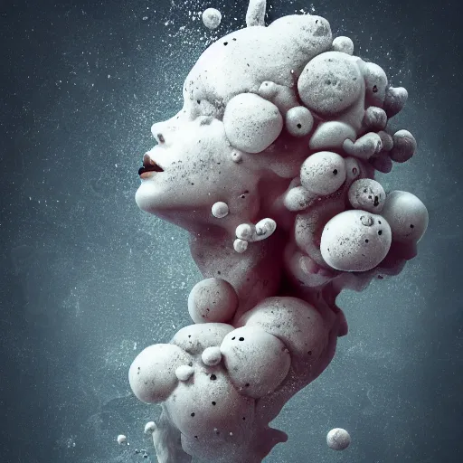 Image similar to underwater ink, simple and clean illustration, white background, liquified, highly detailed, photorealism, digital art, 3 d object, octane rendering, unreal engine, by alberto seveso