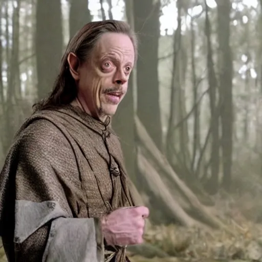 Image similar to Real Stills of Steve Buscemi playing a lord of rings elf in the new upcoming TV show promo ARRIFLEX 435 Camera