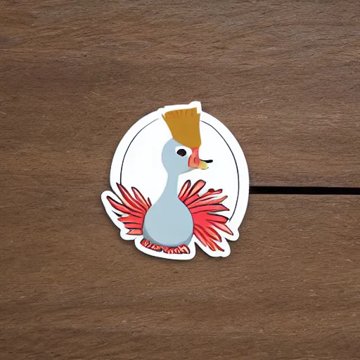 Image similar to cute goose sticker concept design