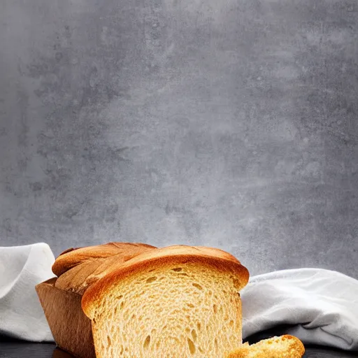 Prompt: clouds with bread texture