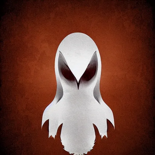 Image similar to ghost+evil+bird, dark theme, digital art