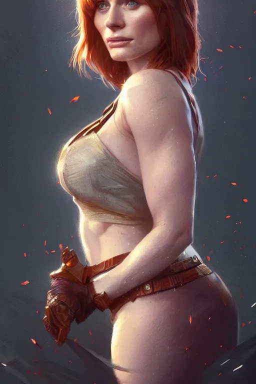 Image similar to natural and radiant Bryce Dallas Howard by Artgerm and Greg Rutkowski, intricate, fertile, highly detailed, digital painting, artstation, concept art, smooth, sharp focus, illustration