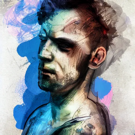 Image similar to come see my cage built in my grave, digital painting, muted colors, in the style of alberto seveso