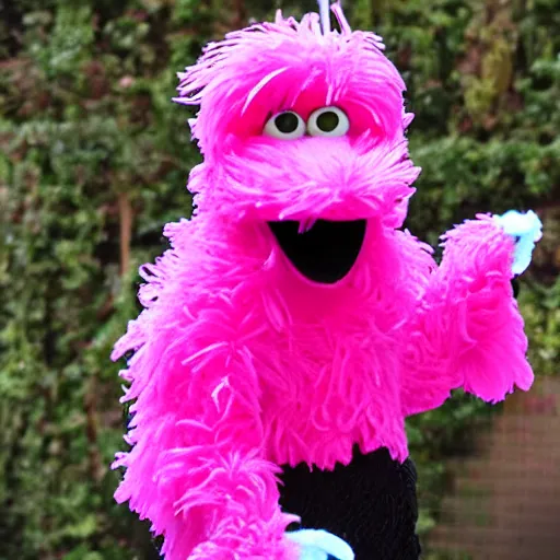 Image similar to hot pink feather boa muppet
