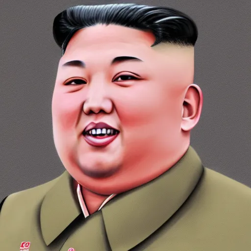Prompt: hypothetical portrait of kim jong un, if north korea was a democracy, krita